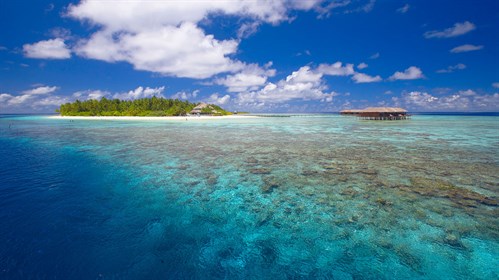 View across the reef