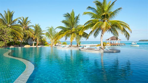 View across the pool