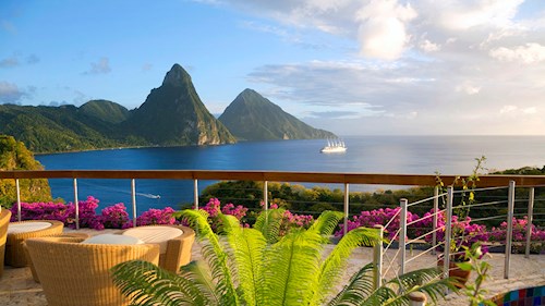 Jade Mountain Saint Lucia - View to the Pitons